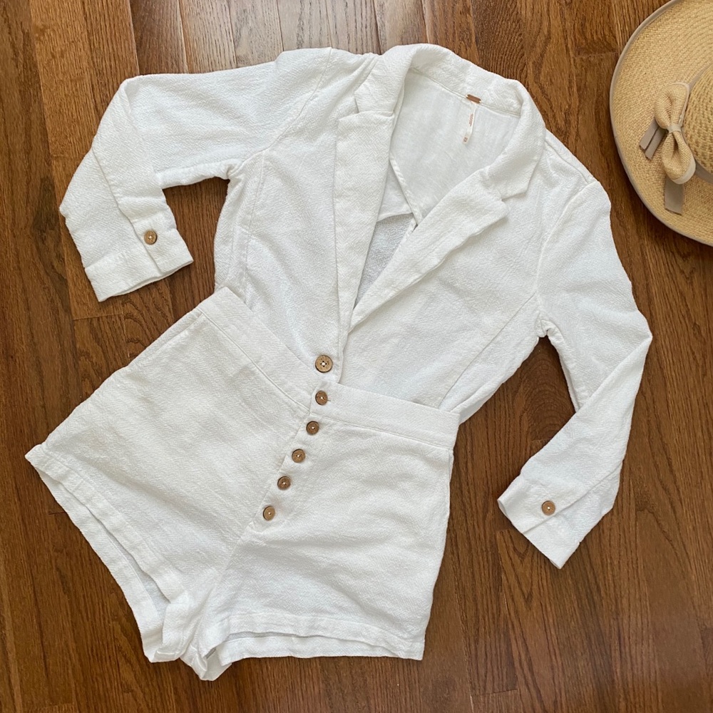 White High Waisted Shorts - Free People